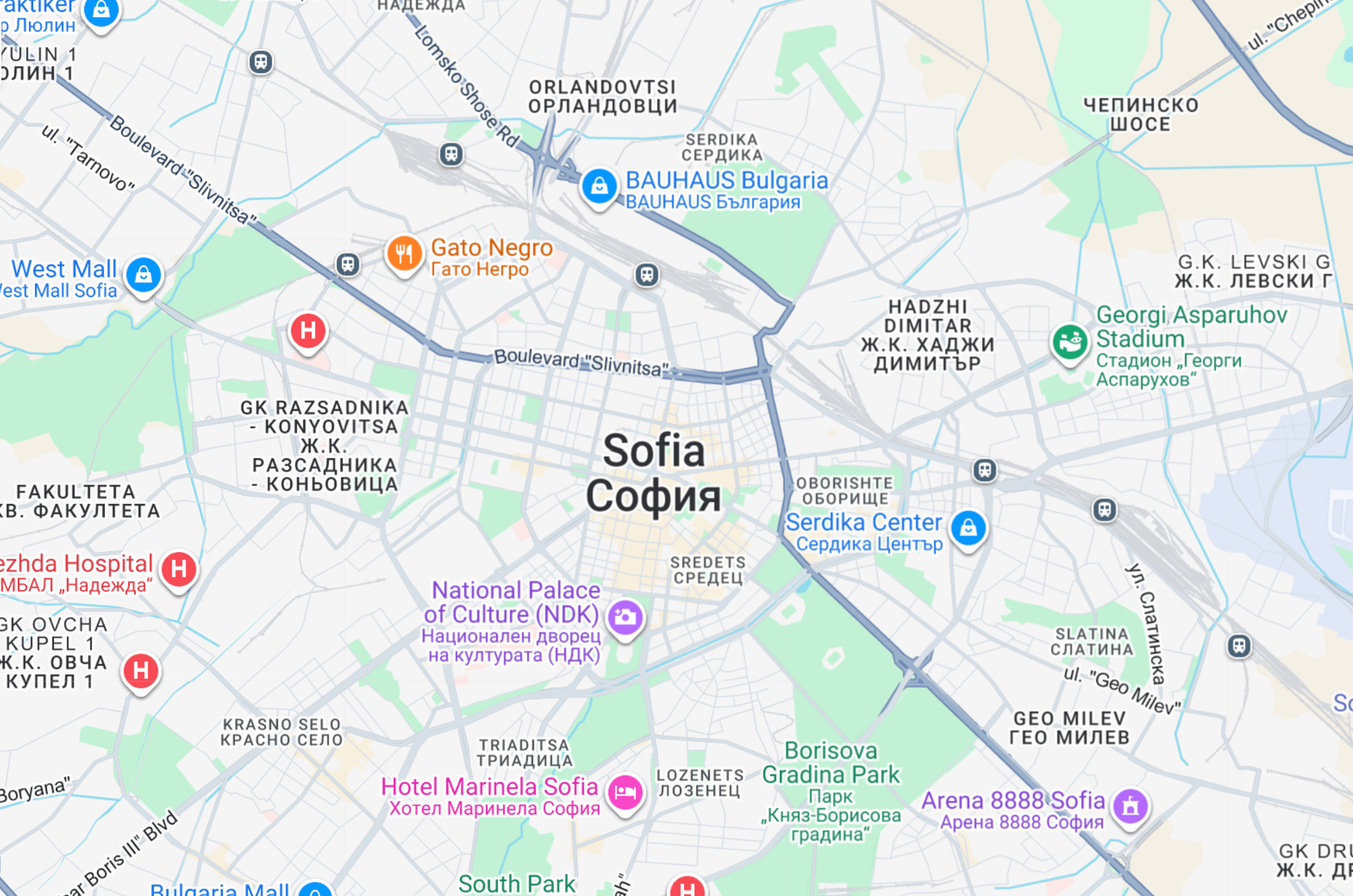 Карта за изчисляване на маршрут